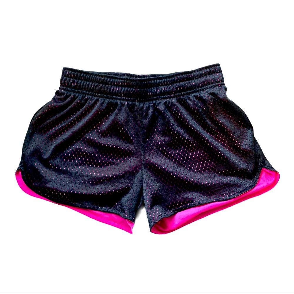 Black & Pink Girl’s Mesh Athletic Shorts EUC